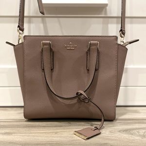 Kate Spade “Cameron Street Satchel”- Taupe / Tan